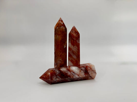 Red Hematoid Quartz Crystal Tower – Focus, Clarity & Grounding