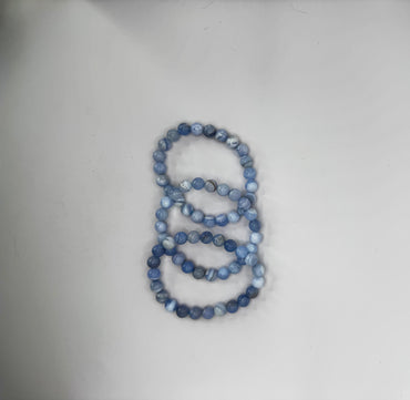 Blue Lace Agate Crystal Bracelet – Calming & Clarity