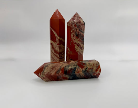 Red Jasper Crystal Tower – Strength, Stability & Grounding