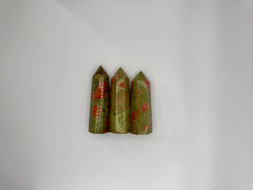 Unakite Crystal Tower – Emotional Healing & Heart Chakra