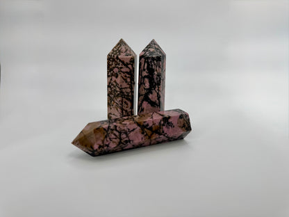 Rhodonite Crystal Tower – Compassion, Healing & Emotional Balance