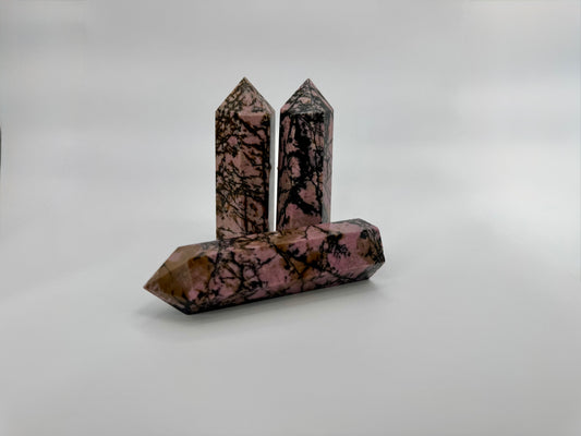 Rhodonite Crystal Tower – Compassion, Healing & Emotional Balance