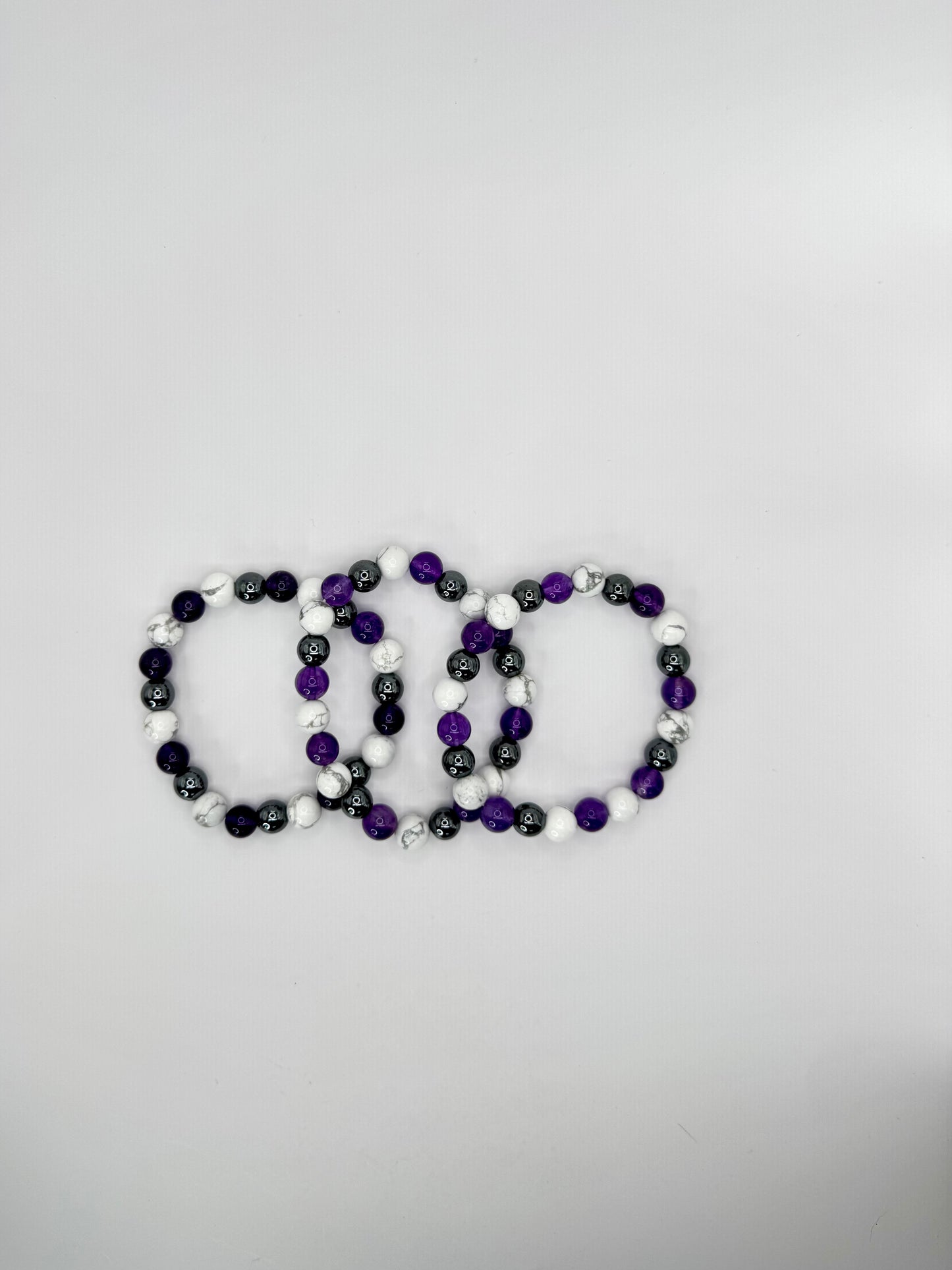 Amethyst & Howlite Crystal Bracelet – Calm & Spiritual Balance