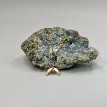 Celestial Glow Set – White Opal Crescent Moon Necklace, Ring & Earrings (Rose Gold)